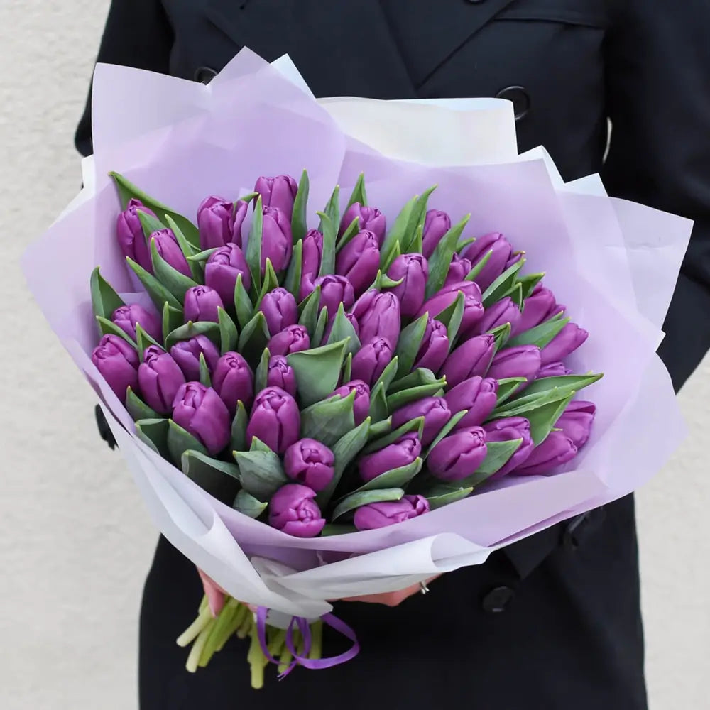 Premium Purple Tulips - AVAFlowersUSA