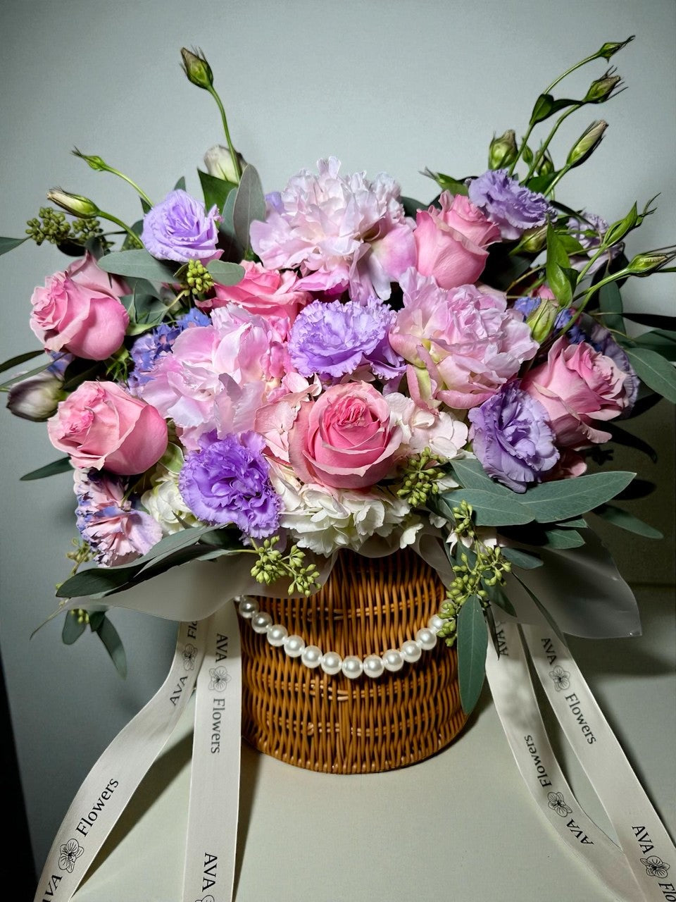 Flower arrangement "Ksenia Basket" - AVAFlowersUSA