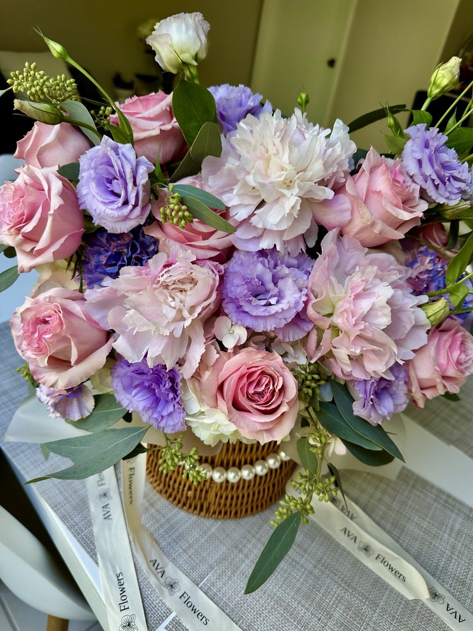 Flower arrangement "Ksenia Basket" - AVAFlowersUSA