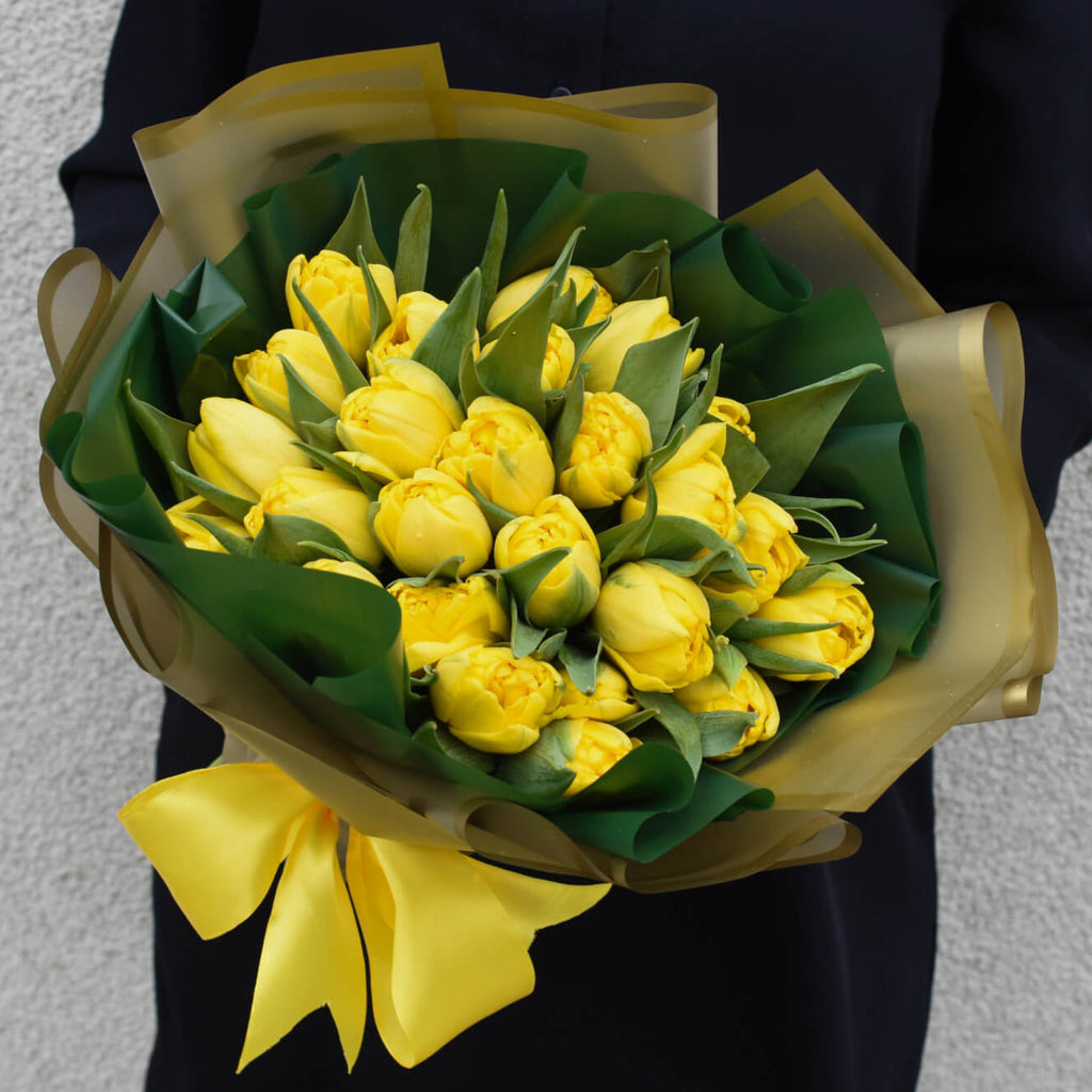Premium Yellow Tulips - AVAFlowersUSA